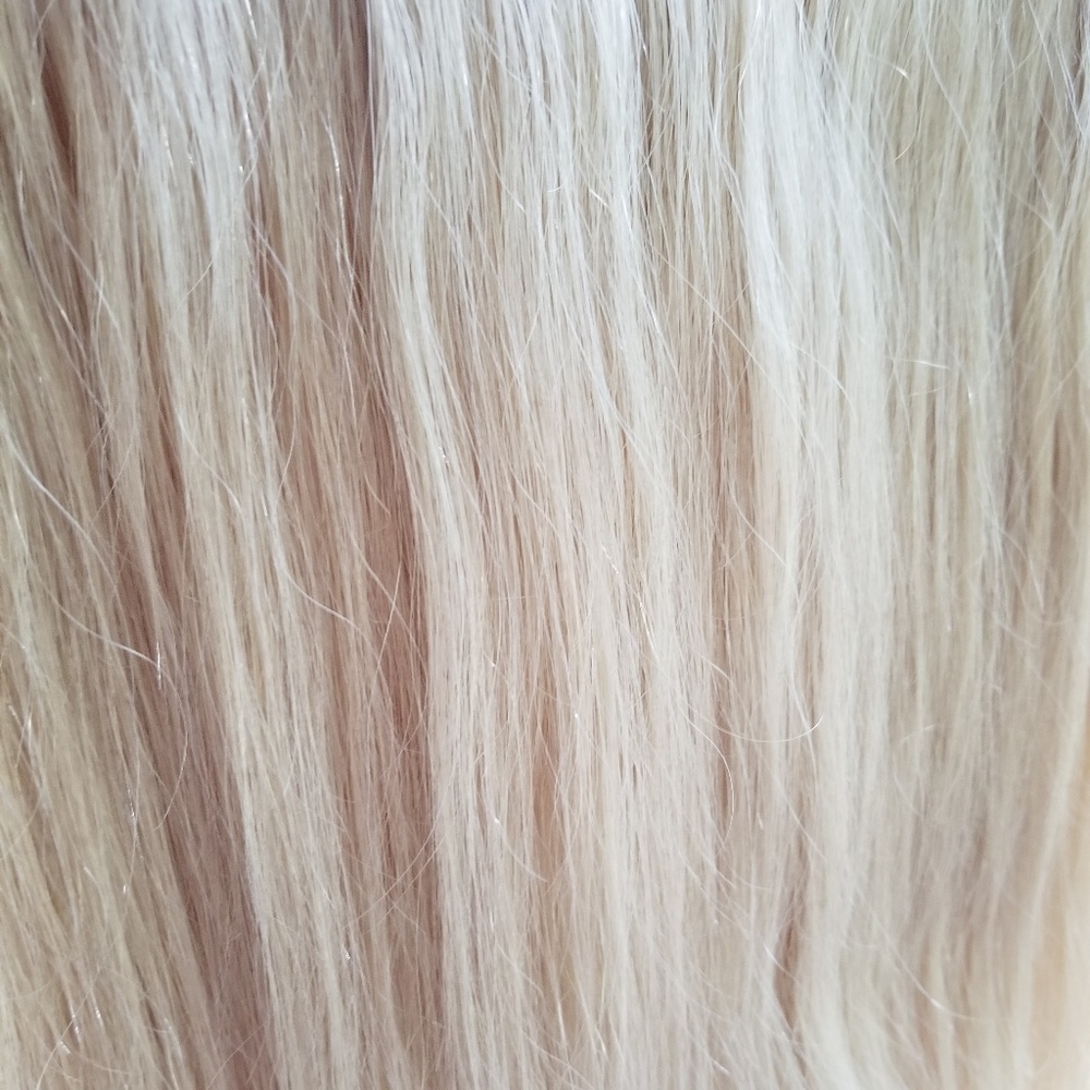 Hidden crown hair extensions - lightest blonde